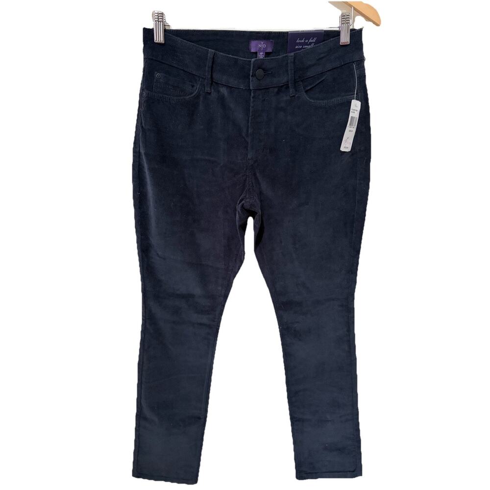 NYDJ Original‎ Slimming Fit Legging Pant Dark Blue Corduroy Size 6P